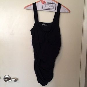 Midnight blue ruched tank top